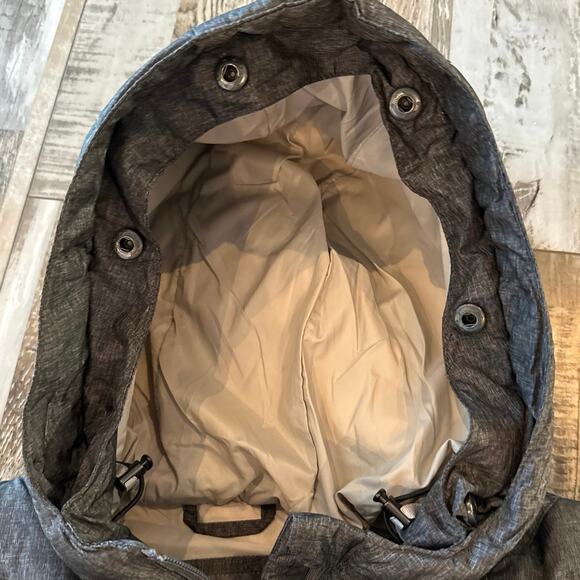 Eddie Bauer Womens Down Puffer Hooded Zip Vest XS Cabincore Faux Fur Insulated - Picture 11 of 12